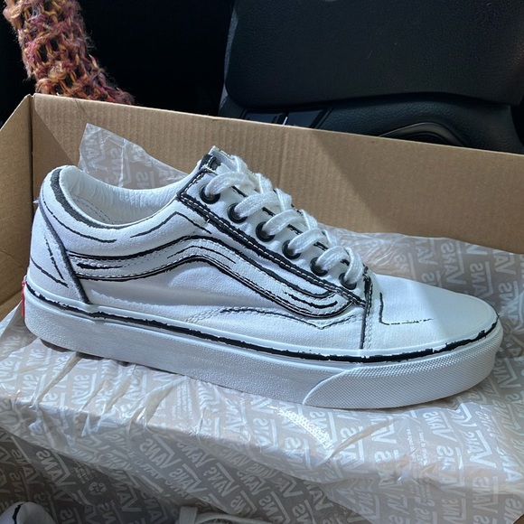 Vans Shoes - (Cartoon Sketch) old school style Vans
